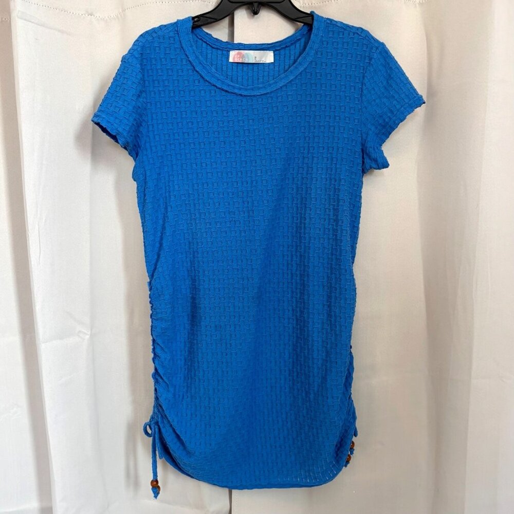 FP Beach Womens‎ Tunic Medium Blue Swim Cover Up Beach Rusch Boho Coastal 18348
